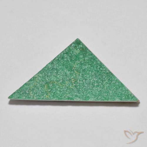 Druzy Variscite Verde intenso della felce naturale da 14.47 ct, Taglio trillion, Opaco