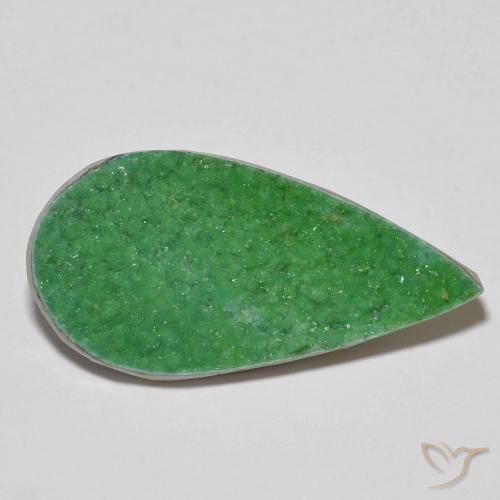 Druzy Variscite Verde medio naturale da 9.49 ct, Forma a pera, Opaco