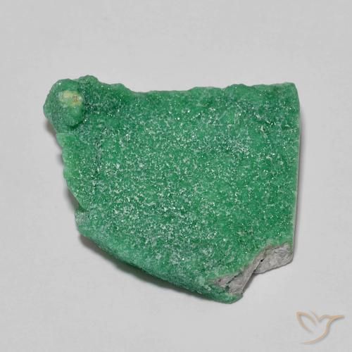 Druzy Variscite Verde Basilico Chiaro naturale da 17.25 ct, Taglio a fantasia, Opaco