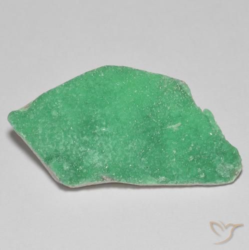 19.87ct Naturale Trifoglio Verde Druzy Variscite, Taglio a fantasia, Opaco