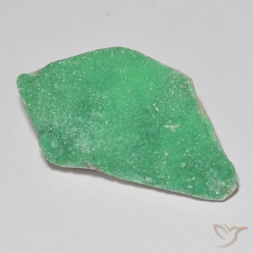 Druzy Variscite Trifoglio Verde naturale da 19.87 ct, Taglio a fantasia, Opaco