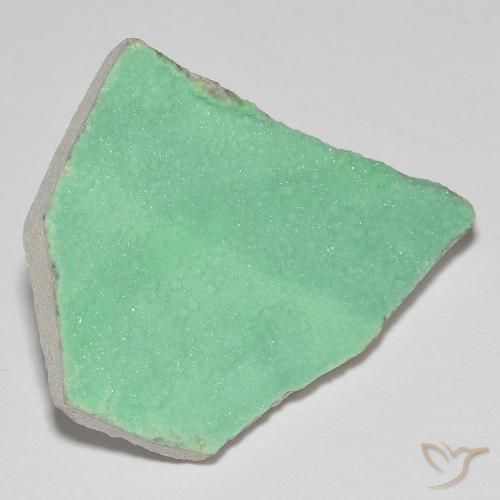 Druzy Variscite Verde chiaro naturale da 16.32 ct, Taglio a fantasia, Opaco