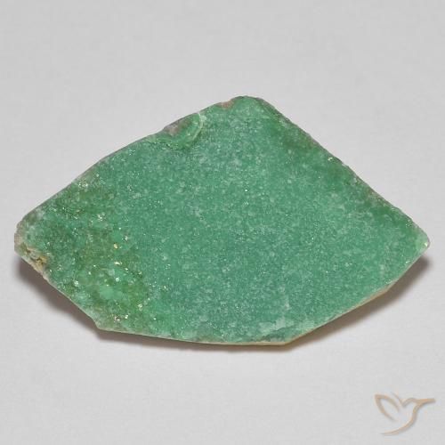 6.44ct Naturale Verde medio Druzy Variscite, Taglio a fantasia, Opaco