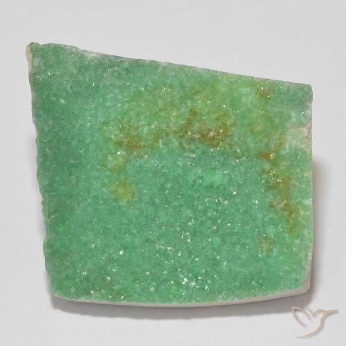 14.79ct Naturale Trifoglio verde Druzy Variscite, Taglio a fantasia, Opaco
