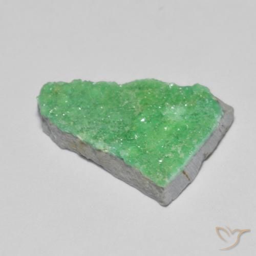 Druzy Variscite Trifoglio verde naturale da 4.05 ct, Taglio a fantasia, Opaco