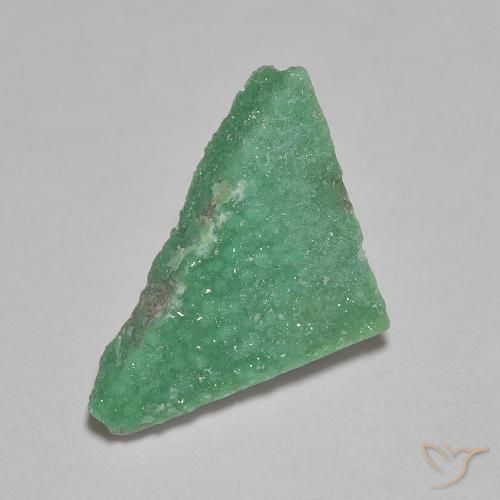 Druzy Variscite Verde chiaro naturale da 2.61 ct, Taglio trillion, Opaco
