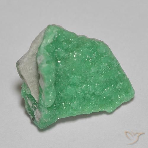 3.27ct Naturale Verde Basilico Chiaro Druzy Variscite, Taglio a fantasia, Opaco