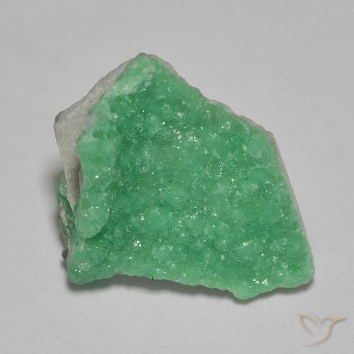 Druzy Variscite Verde Basilico Chiaro naturale da 3.27 ct, Taglio a fantasia, Opaco