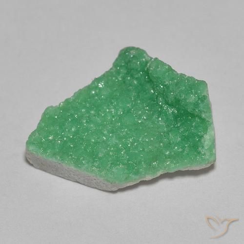 Druzy Variscite Verde Basilico Chiaro naturale da 3.27 ct, Taglio a fantasia, Opaco