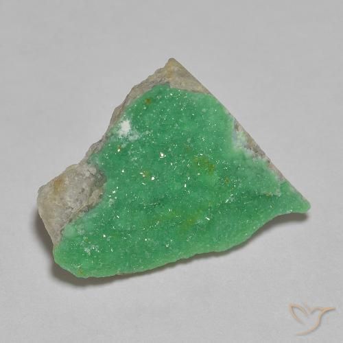 Druzy Variscite Verde giallastro naturale da 4.35 ct, Taglio a fantasia, Opaco
