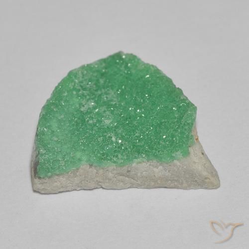 Druzy Variscite Verde giallastro naturale da 4.16 ct, Taglio a fantasia, Opaco