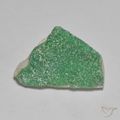 4.24ct Naturale Verde Basilico Chiaro Druzy Variscite, Taglio a fantasia, Opaco