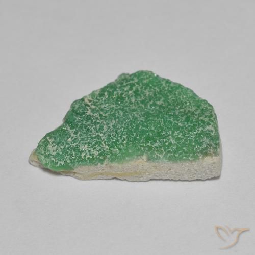 Druzy Variscite Verde Basilico Chiaro naturale da 4.24 ct, Taglio a fantasia, Opaco
