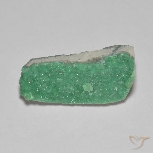 3.88ct Naturale Verde brillante Druzy Variscite, Taglio a fantasia, Opaco
