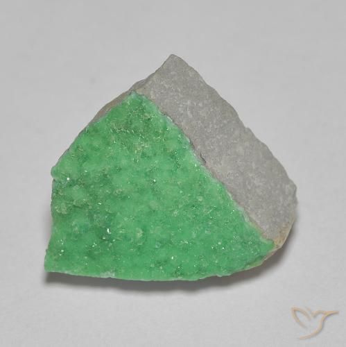 4.23ct Naturale Verde chiaro di trifoglio Druzy Variscite, Taglio a fantasia, Opaco