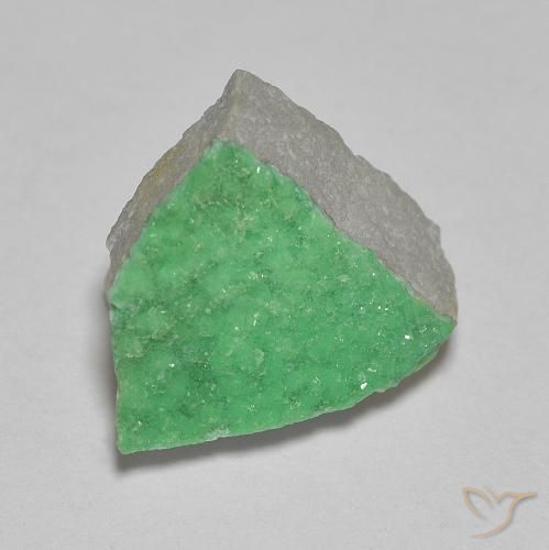 Druzy Variscite Verde chiaro di trifoglio naturale da 4.23 ct, Taglio a fantasia, Opaco