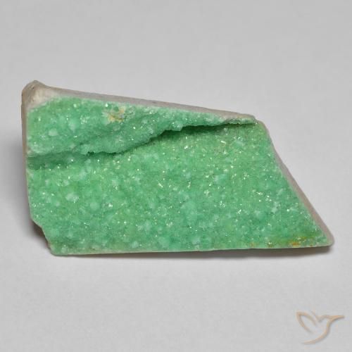 10.71ct Naturale Verde giallastro Druzy Variscite, Taglio a fantasia, Opaco