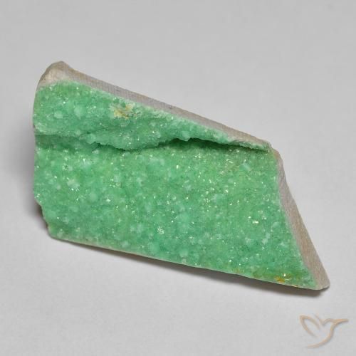 Druzy Variscite Verde giallastro naturale da 10.71 ct, Taglio a fantasia, Opaco