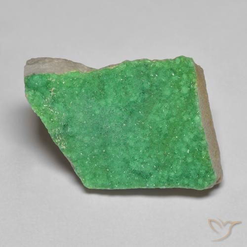 14.38ct Naturale Verde giallastro Druzy Variscite, Taglio a fantasia, Opaco
