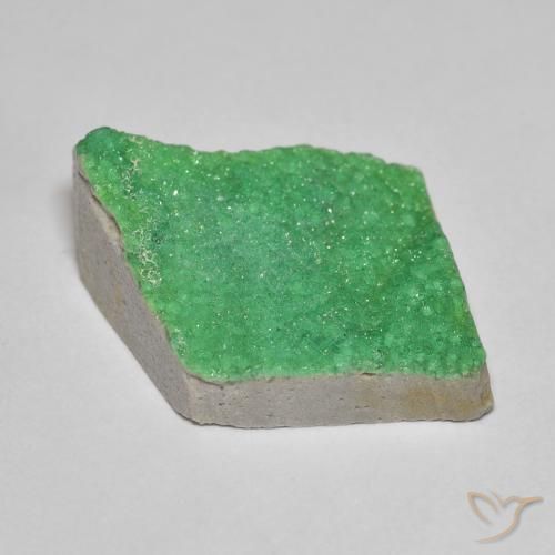 Druzy Variscite Verde giallastro naturale da 14.38 ct, Taglio a fantasia, Opaco
