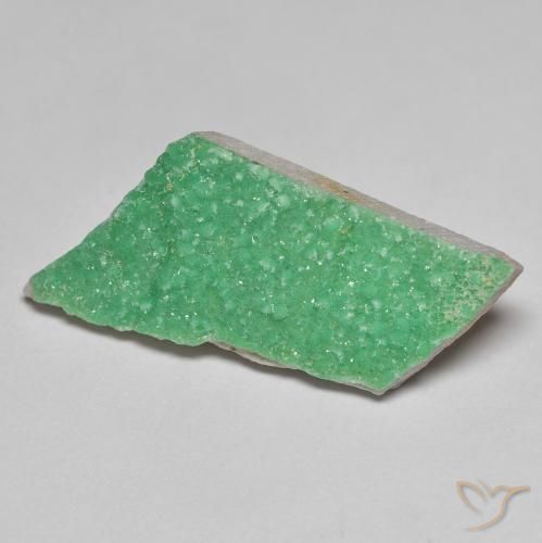Druzy Variscite Trifoglio verde naturale da 12.49 ct, Taglio a fantasia, Opaco