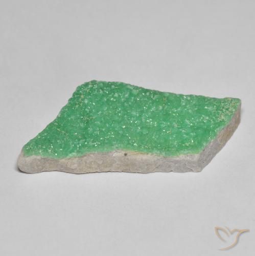 Druzy Variscite Trifoglio verde naturale da 12.49 ct, Taglio a fantasia, Opaco