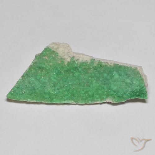 6.91ct Naturale Verde intenso della felce Druzy Variscite, Taglio a fantasia, Opaco