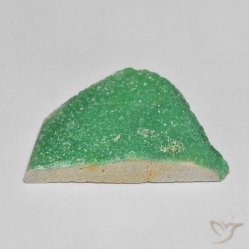 Druzy Variscite Verde intenso della felce naturale da 12.53 ct, Taglio a fantasia, Opaco