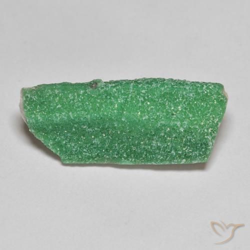 6.29ct Naturale Verde intenso della felce Druzy Variscite, Taglio a fantasia, Opaco