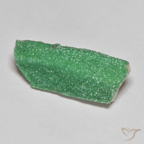 Druzy Variscite Verde intenso della felce naturale da 6.29 ct, Taglio a fantasia, Opaco