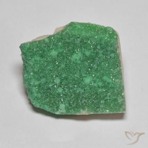 Drusa di variscite naturale verde da 8,21 ct, forma fantasia, opaco