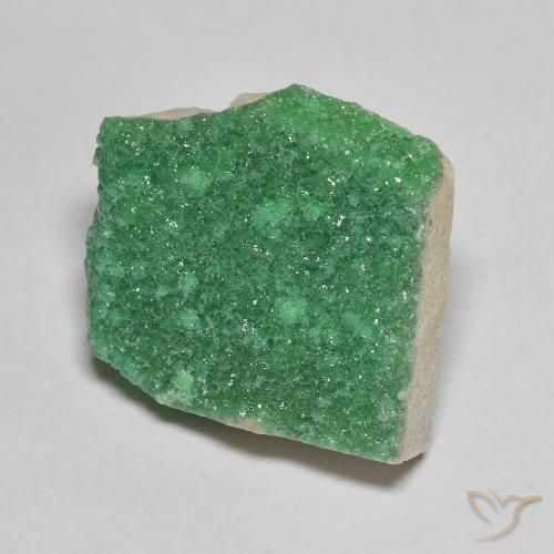 Drusa di variscite naturale verde da 8,21 ct, forma fantasia, opaco