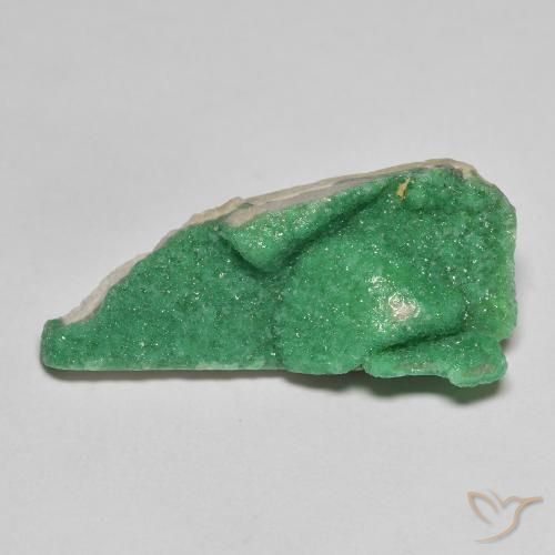 Druzy Variscite Verde intenso della felce naturale da 8.95 ct, Taglio a fantasia, Opaco