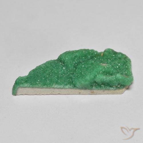 Druzy Variscite Verde intenso della felce naturale da 8.95 ct, Taglio a fantasia, Opaco