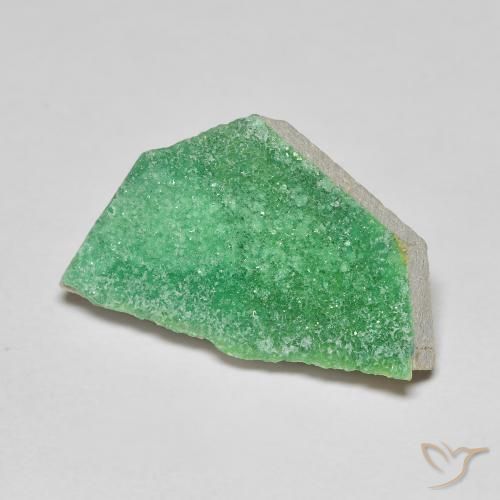 8.41ct Naturale Verde medio Druzy Variscite, Taglio a fantasia, Opaco