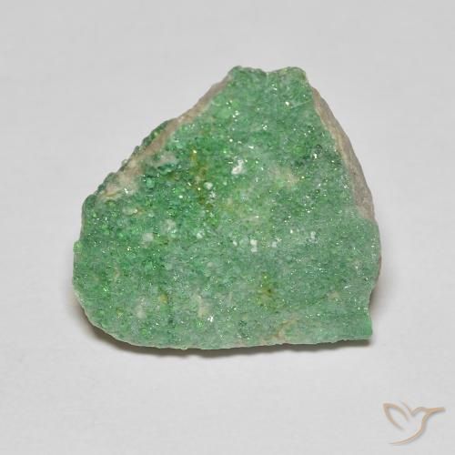 8.12ct Naturale Verde giallastro pallido Druzy Variscite, Taglio a fantasia, Opaco