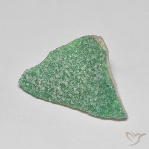 7.45ct Naturale Trifoglio Verde Druzy Variscite, Taglio a fantasia, Opaco