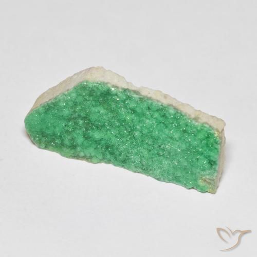 6.73ct Naturale Verde medio Druzy Variscite, Taglio a fantasia, Opaco