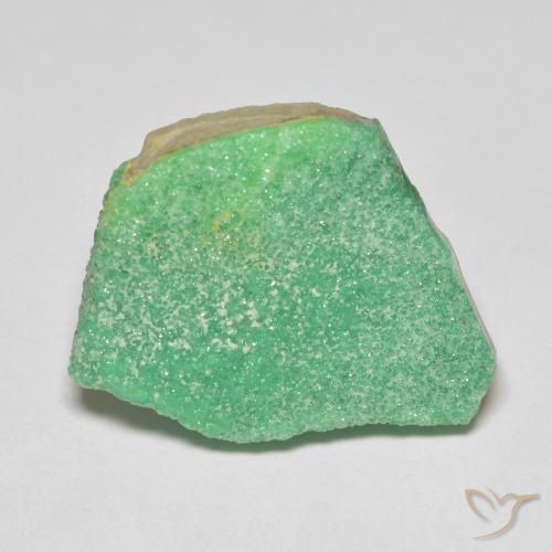 11.46ct Naturale Verde giallastro Druzy Variscite, Taglio a fantasia, Opaco