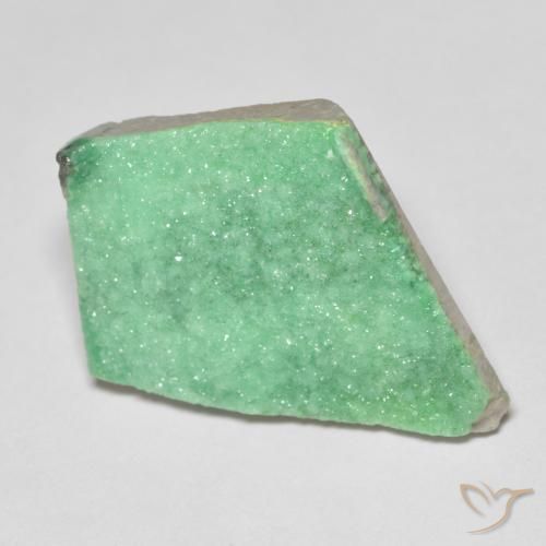 10.42ct Naturale Verde chiaro Druzy Variscite, Taglio a fantasia, Opaco