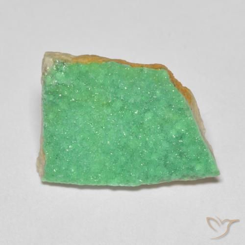 5.72ct Naturale Verde medio Druzy Variscite, Taglio a fantasia, Opaco