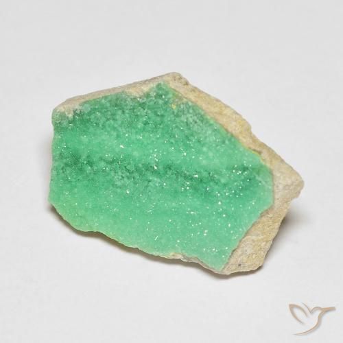 Druzy Variscite Menta verde naturale da 7.10 ct, Taglio a fantasia, Opaco