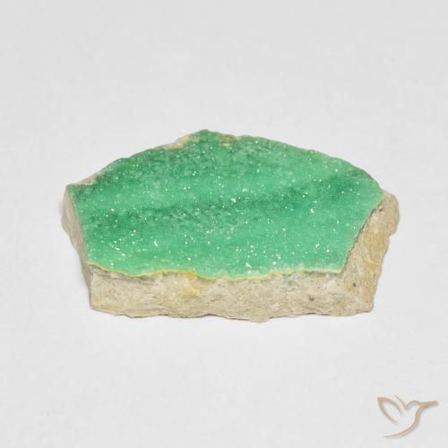Druzy Variscite Menta verde naturale da 7.10 ct, Taglio a fantasia, Opaco