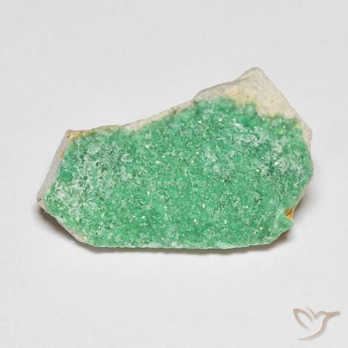 6.19ct Naturale Trifoglio Verde Druzy Variscite, Taglio a fantasia, Opaco