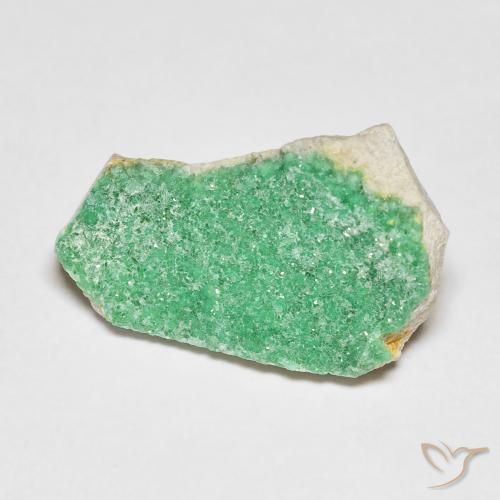 Druzy Variscite Trifoglio Verde naturale da 6.19 ct, Taglio a fantasia, Opaco