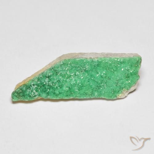 Druzy Variscite Verde giallastro naturale da 4.42 ct, Taglio a fantasia, Opaco