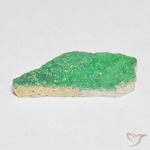 Druzy Variscite Verde giallastro naturale da 4.42 ct, Taglio a fantasia, Opaco