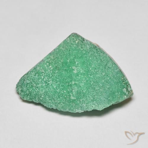 6.88ct Naturale Menta verde Druzy Variscite, Taglio a fantasia, Opaco