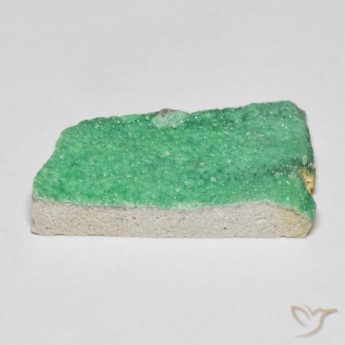 Druzy Variscite Verde Basilico Chiaro naturale da 7.28 ct, Taglio a fantasia, Opaco