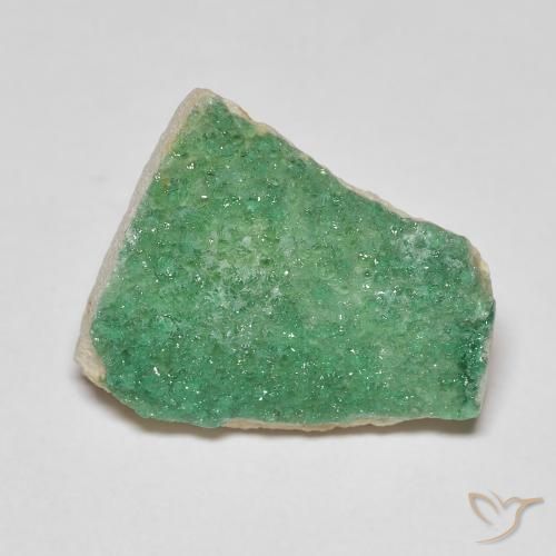 6.88ct Naturale Verde medio Druzy Variscite, Taglio a fantasia, Opaco